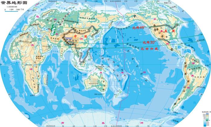 长江中下游海陆位置海陆位置纬度都和我国东部相近